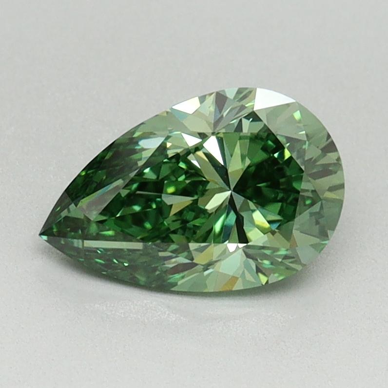 1.01 Ct. Fancy Vivid Green Pear Lab Grown Diamond