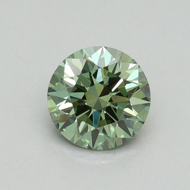 0.70 Ct. Fancy Vivid Green Round Lab Grown Diamond