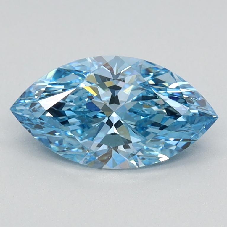 0.77 Ct. Fancy Vivid Blue Marquise Lab Grown Diamond