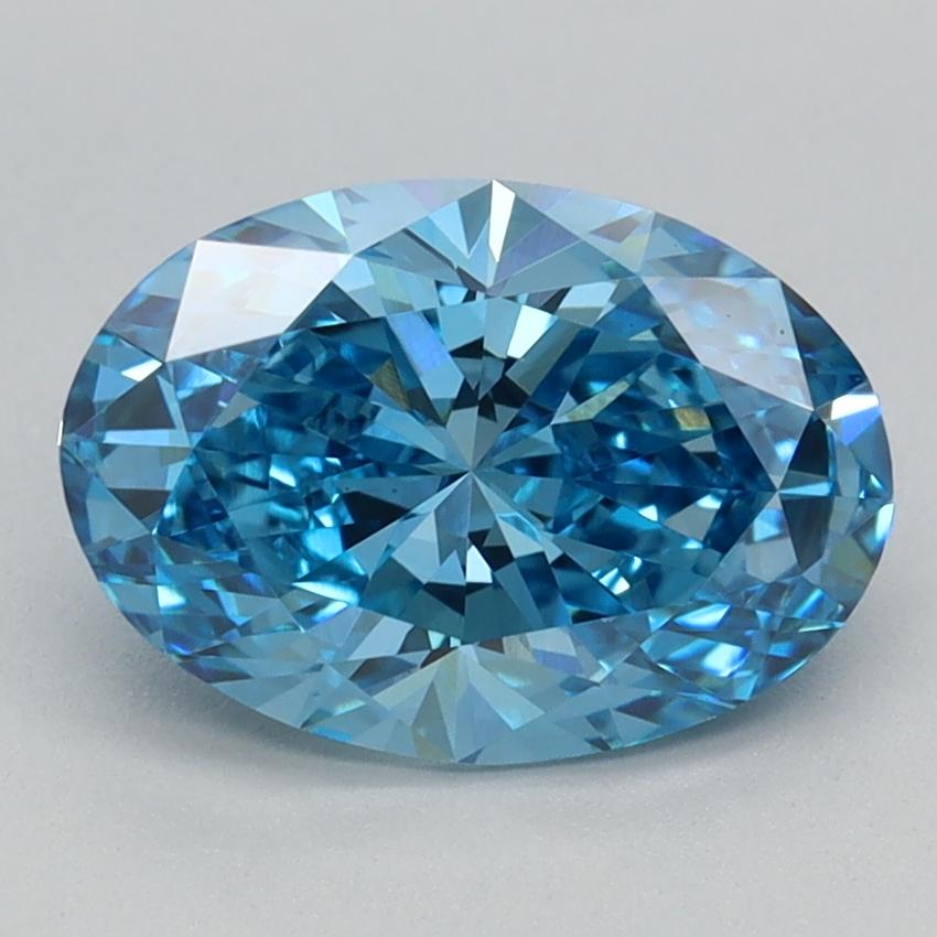 1.51 Ct. Fancy Vivid Blue Oval Lab Grown Diamond