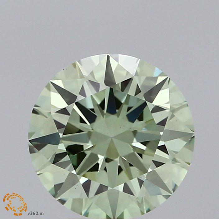 1.99 Ct. Fancy Vivid Green Round Lab Grown Diamond