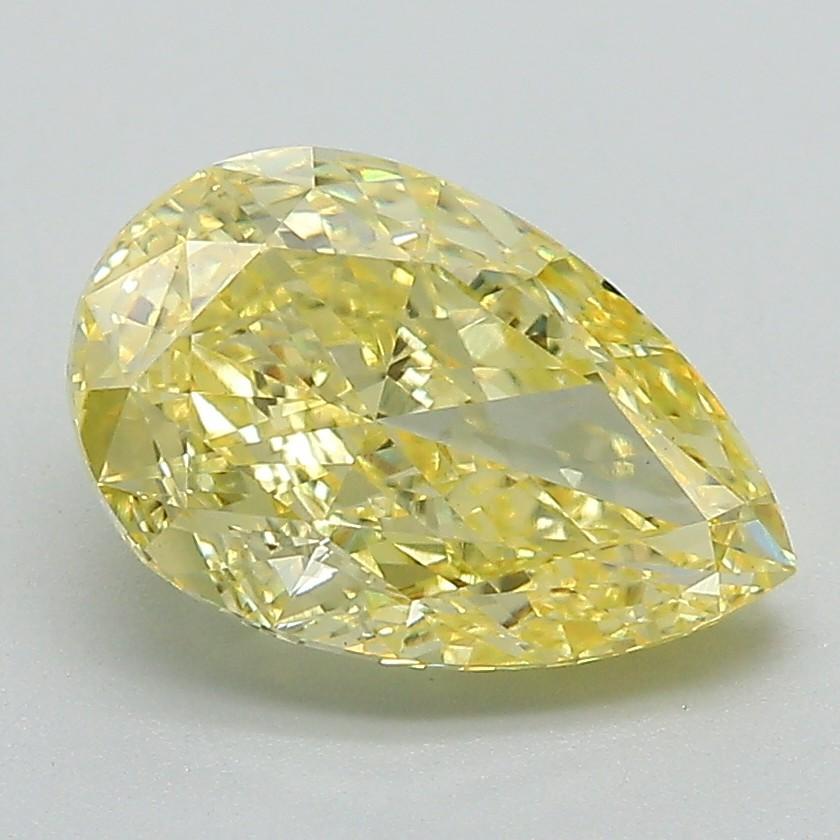 2.45 Ct. Fancy Vivid Yellow Pear Lab Grown Diamond