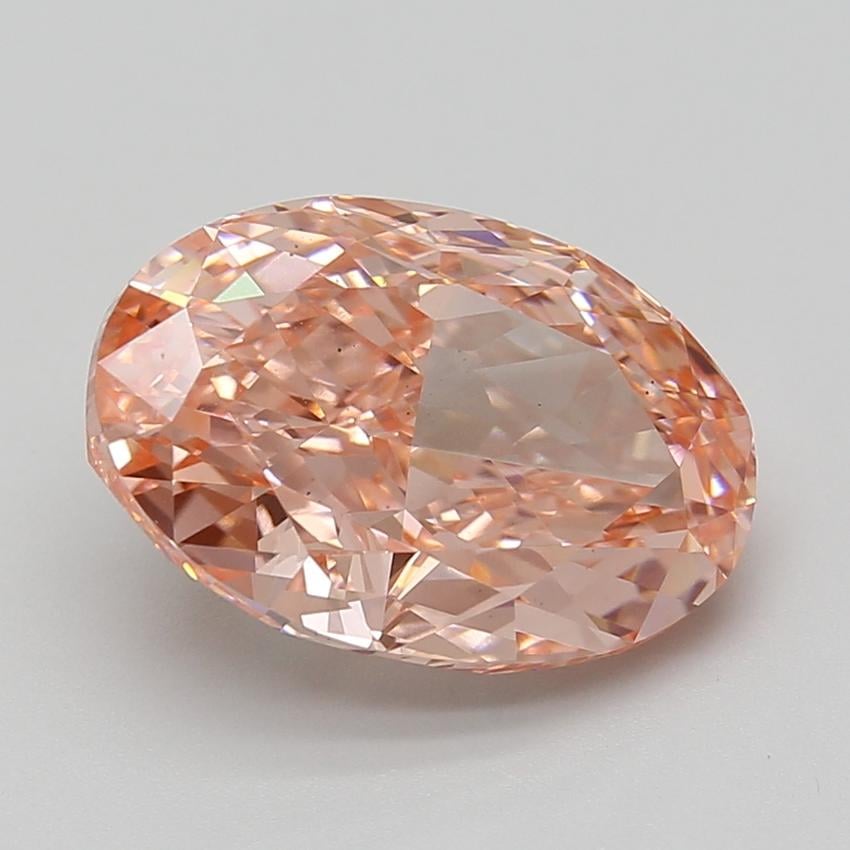 5.58 Ct. Fancy Vivid Pink Oval Lab Grown Diamond