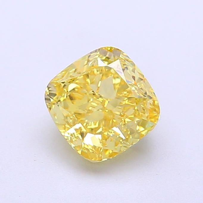 1.25 Ct. Fancy Intense  Yellow Cushion Lab Grown Diamond