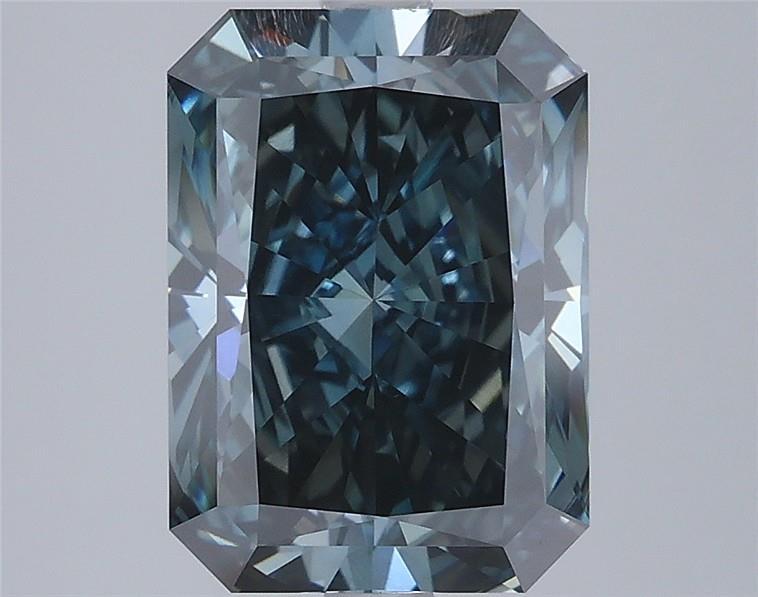 3.52 Ct. Fancy Deep Blue Radiant Lab Grown Diamond