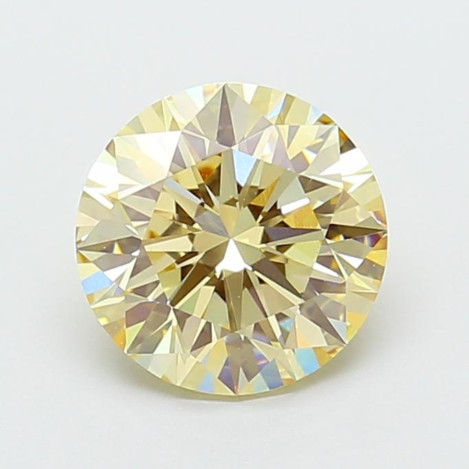 2.58 Ct. Fancy Yellow Round Lab Grown Diamond