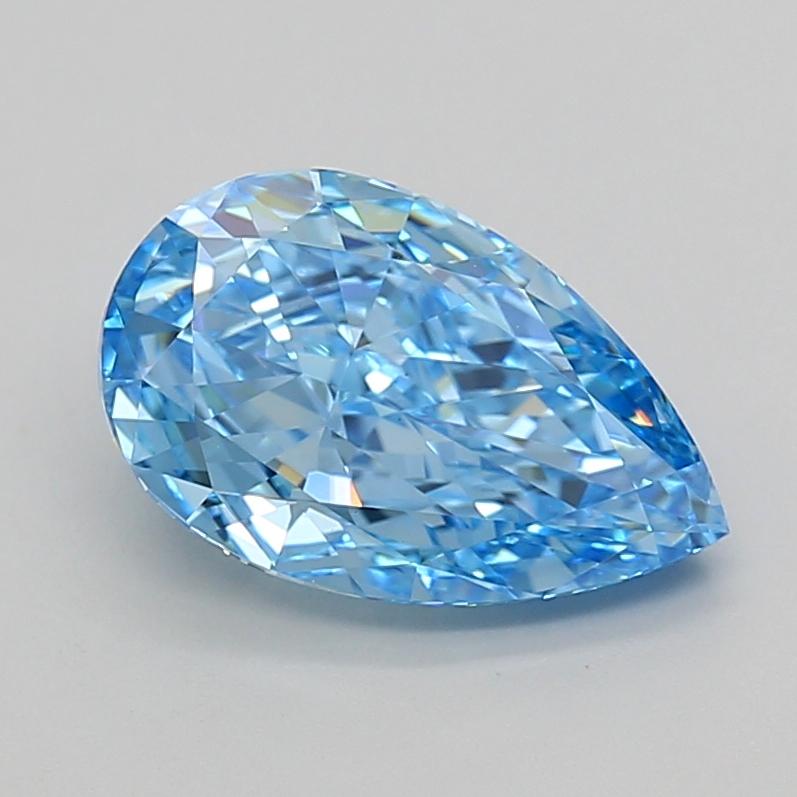 3.31 Ct. Fancy Vivid Blue Pear Lab Grown Diamond