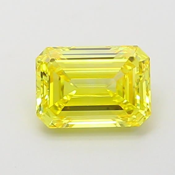 1.02 Ct. Fancy Vivid Yellow Emerald Lab Grown Diamond