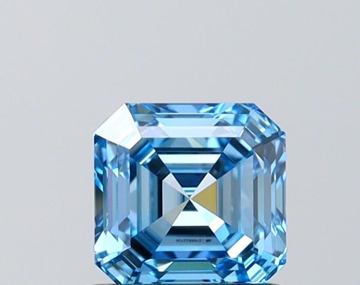 1.03 Ct. Fancy Vivid Blue Asscher Lab Grown Diamond
