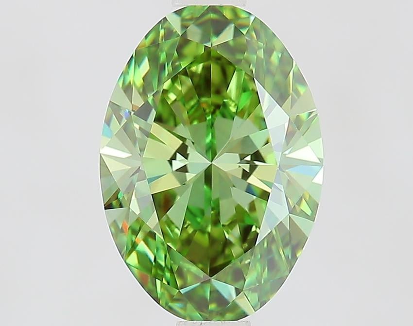 1.60 Ct. Fancy Green Oval Lab Grown Diamond