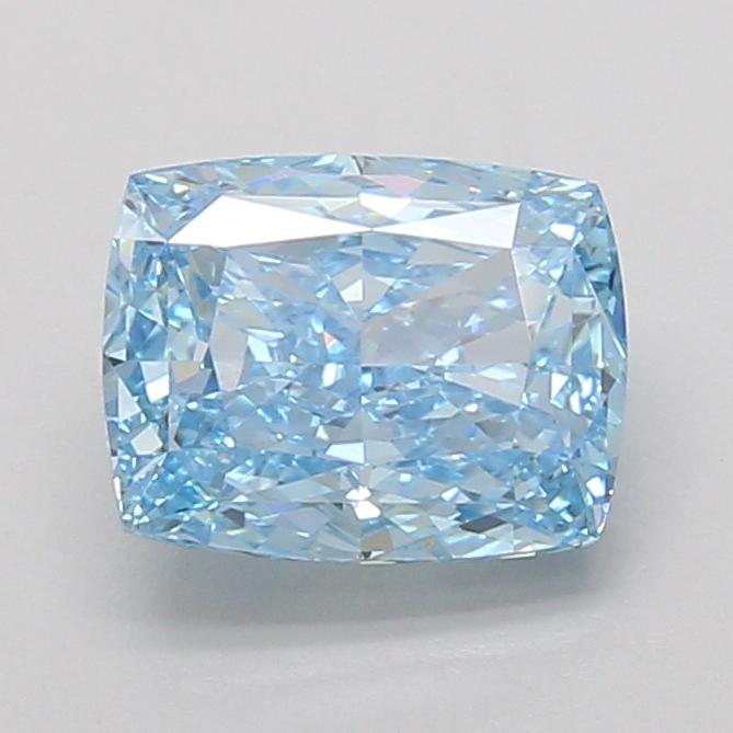 2.07 Ct. Fancy Vivid Blue Cushion Lab Grown Diamond