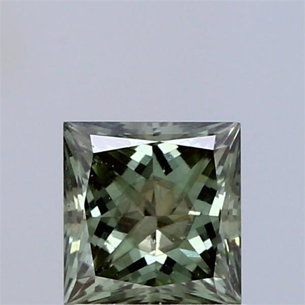 1.05 Ct. Fancy Vivid Green Princess Lab Grown Diamond