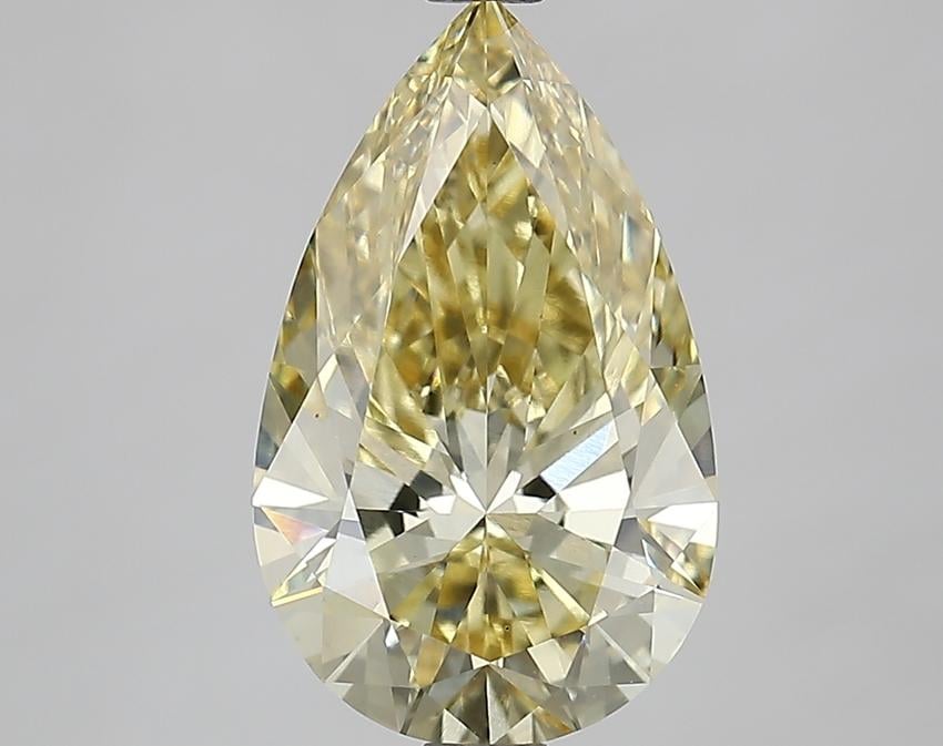 2.93 Ct. Fancy Intense Yellow Pear Lab Grown Diamond