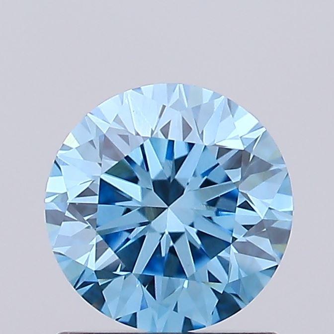 0.94 Ct. Fancy Vivid Blue Round Lab Grown Diamond