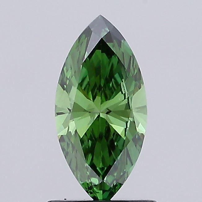 0.89 Ct. Fancy Vivid Green Marquise Lab Grown Diamond