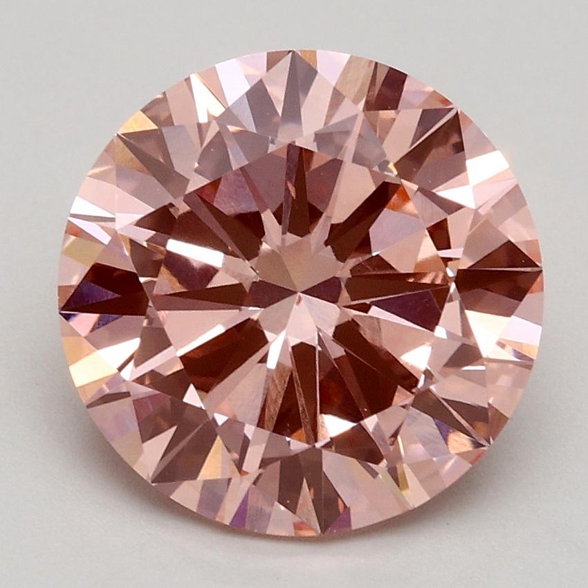 2.50 Ct. Fancy Intense Pink Round Lab Grown Diamond