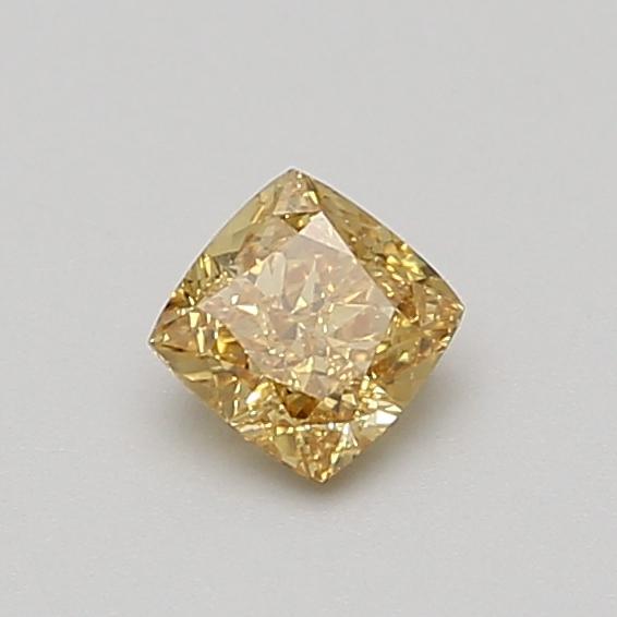 0.48 Ct. Fancy Intense Yellow Cushion Lab Grown Diamond