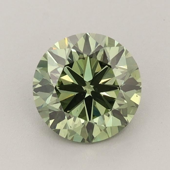 1.00 Ct. Fancy Vivid  Green Round Lab Grown Diamond