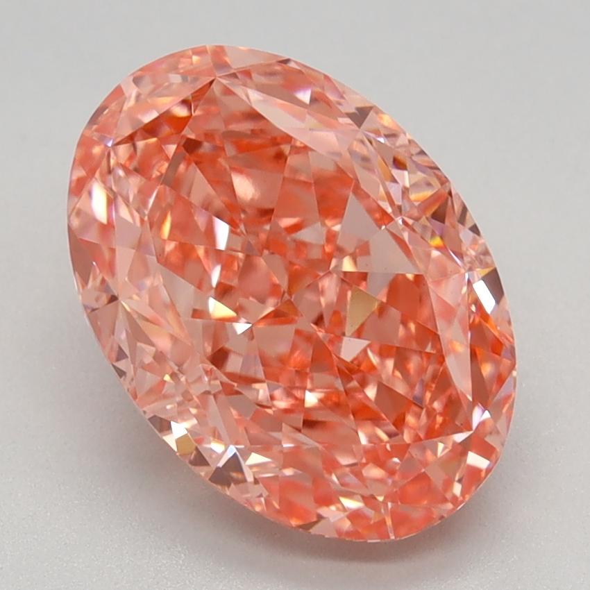 2.59 Ct. Fancy Vivid Pink Oval Lab Grown Diamond