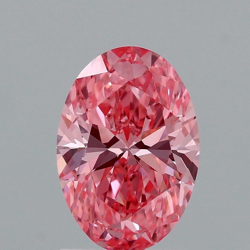 1.59 Ct. Fancy Vivid Pink Oval Lab Grown Diamond
