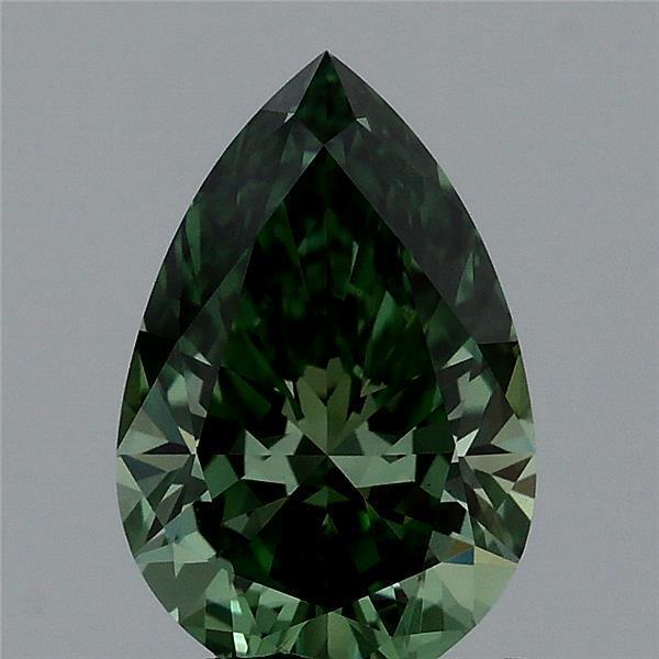 1.01 Ct. Fancy Vivid Green Pear Lab Grown Diamond