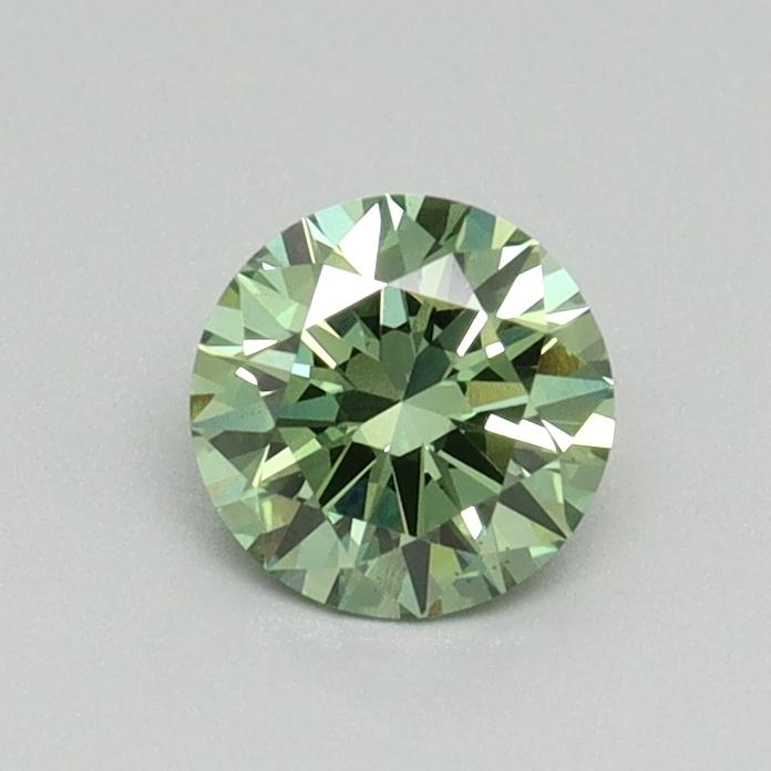 0.51 Ct. Fancy Vivid Green Round Lab Grown Diamond