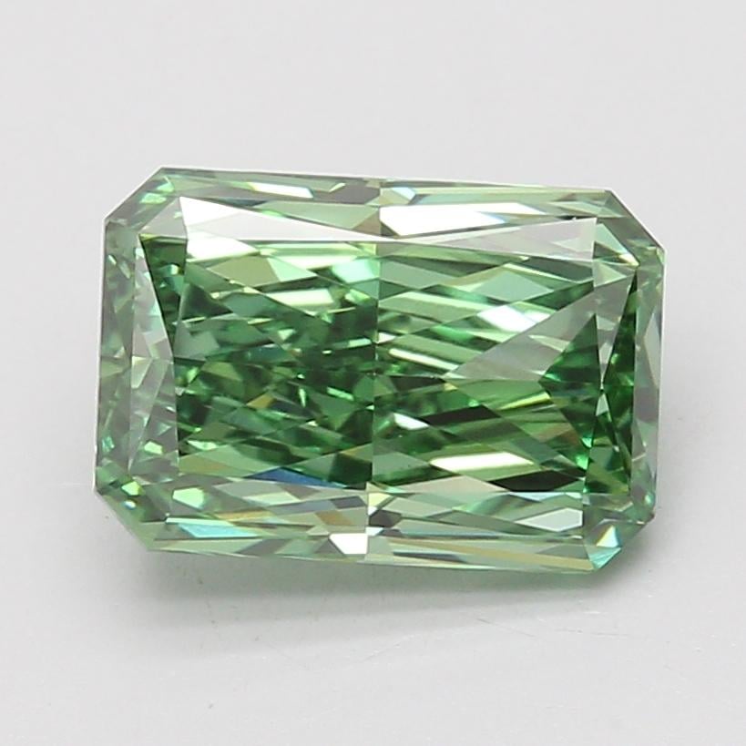 3.54 Ct. Fancy Vivid Green Radiant Lab Grown Diamond