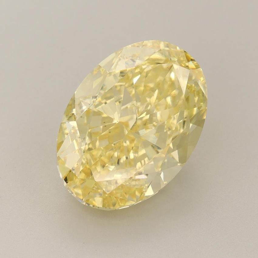 5.36 Ct. Fancy Vivid Yellow Oval Lab Grown Diamond