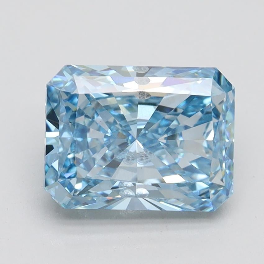 2.37 Ct. Fancy Vivid Blue Radiant Lab Grown Diamond