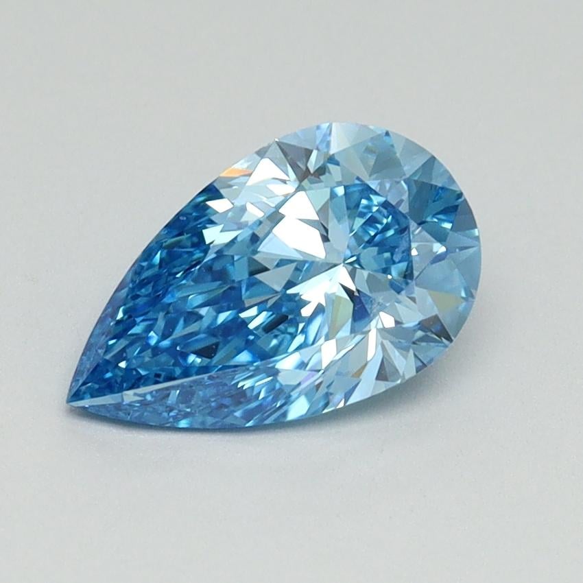 1.09 Ct. Fancy Vivid Blue Pear Lab Grown Diamond