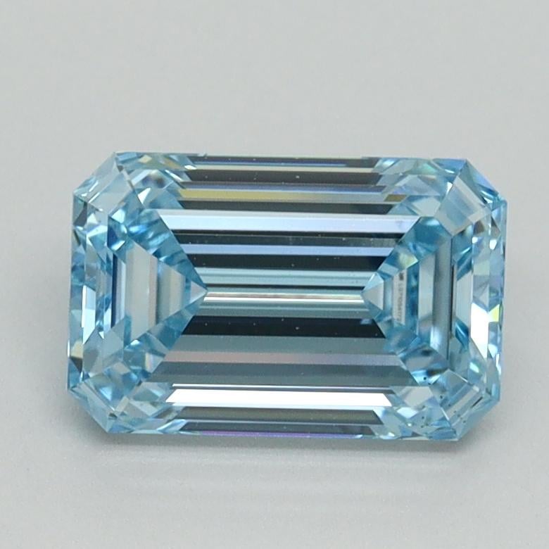 1.54 Ct. Fancy Vivid Blue Emerald Lab Grown Diamond