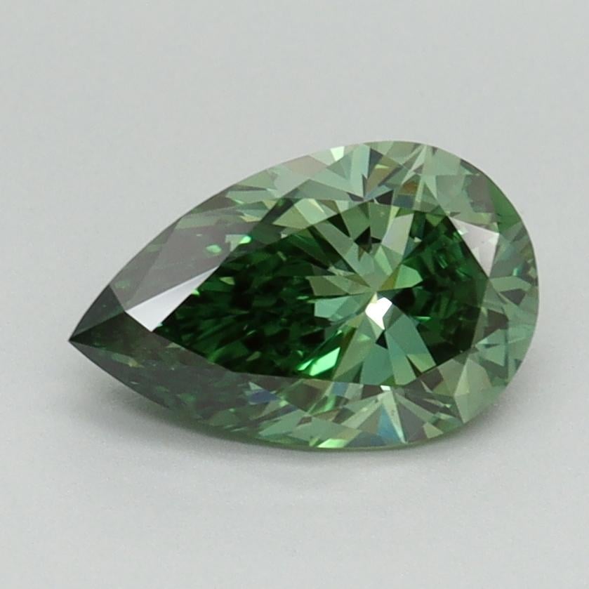 1.15 Ct. Fancy Vivid Pacific Green Pear Lab Grown Diamond