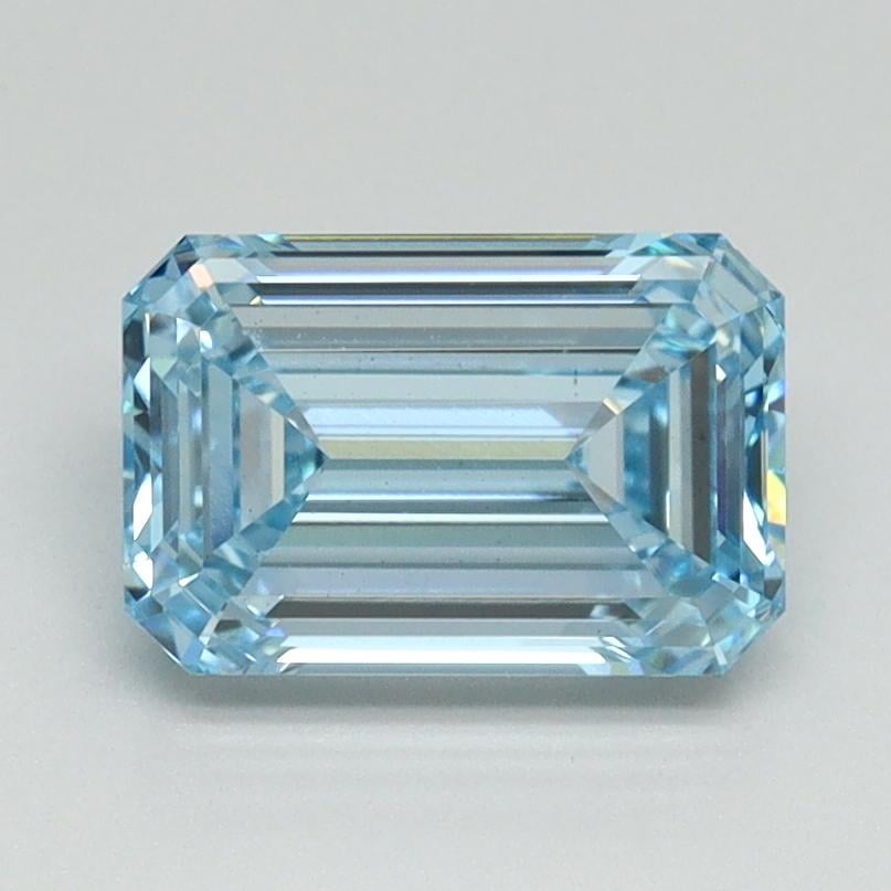 1.53 Ct. Fancy Vivid Blue Emerald Lab Grown Diamond