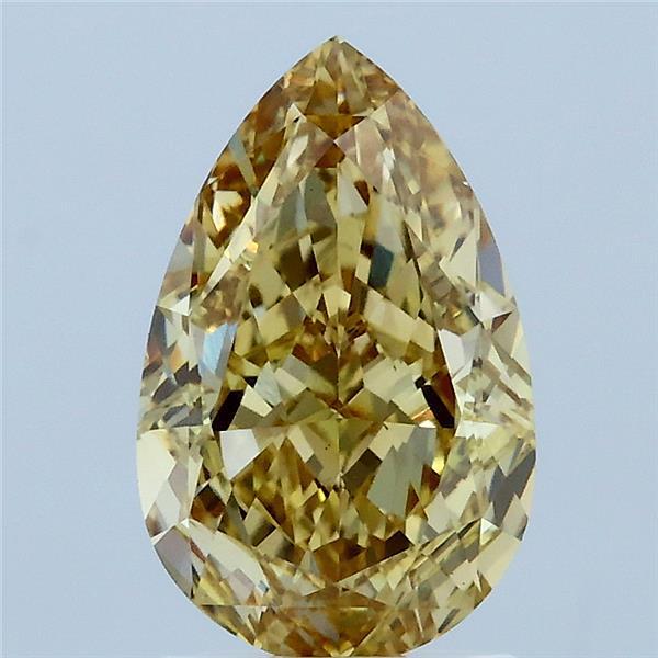 2.09 Ct. Fancy Intense Yellow Pear Lab Grown Diamond