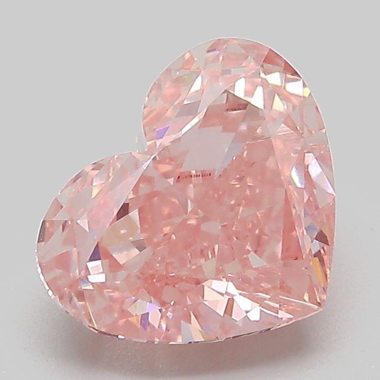 3.03 Ct. Fancy Vivid  Pink Heart Lab Grown Diamond