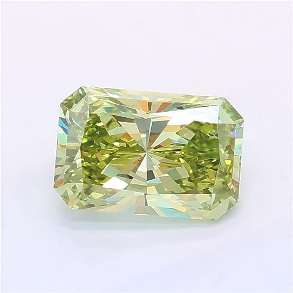 0.96 Ct. Fancy Vivid Green Radiant Lab Grown Diamond