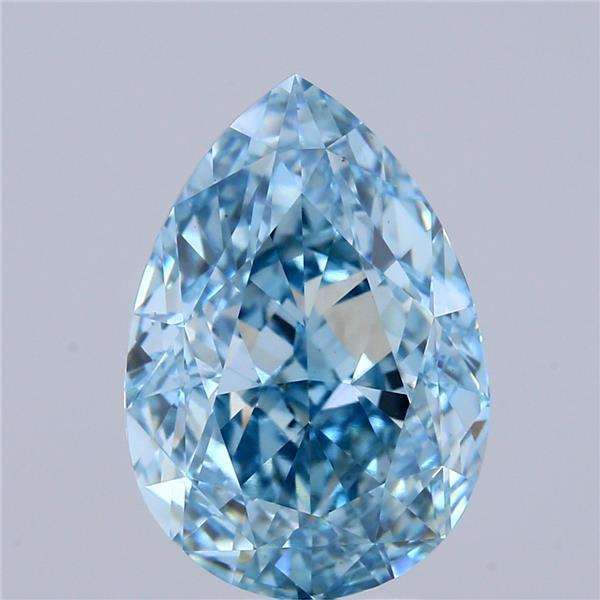 4.00 Ct. Fancy Vivid Blue Pear Lab Grown Diamond