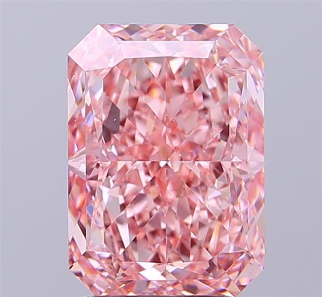 4.03 Ct. Fancy Vivid Pink Radiant Lab Grown Diamond
