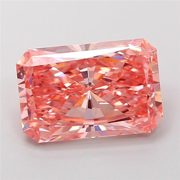 3.38 Ct. Fancy Vivid Pink Radiant Lab Grown Diamond