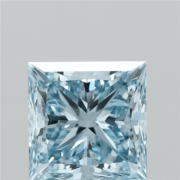 2.53 Ct. Fancy Vivid Blue Princess Lab Grown Diamond