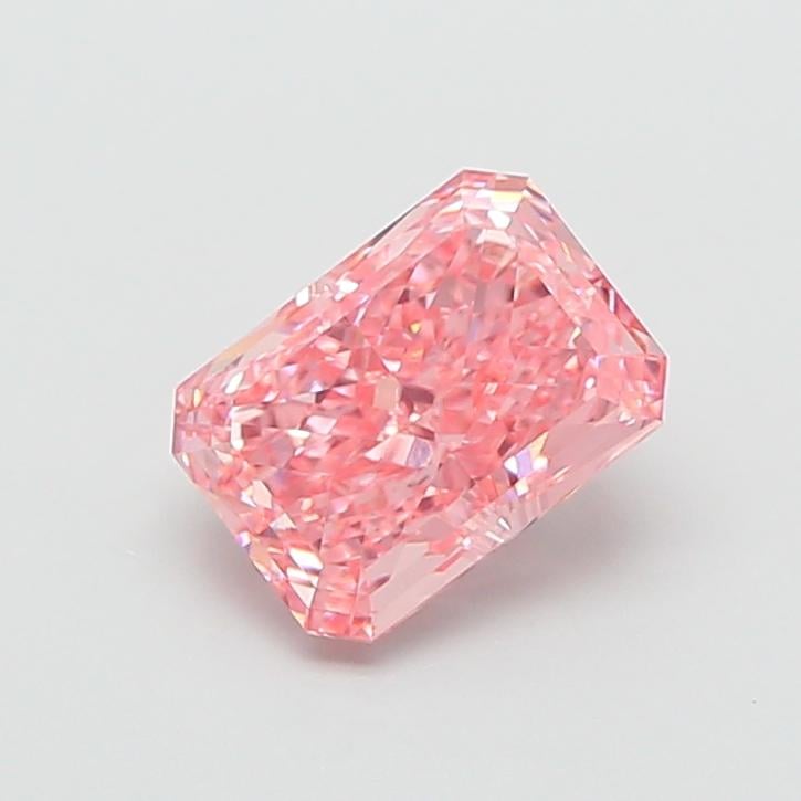 2.55 Ct. Fancy Vivid  Pink Radiant Lab Grown Diamond