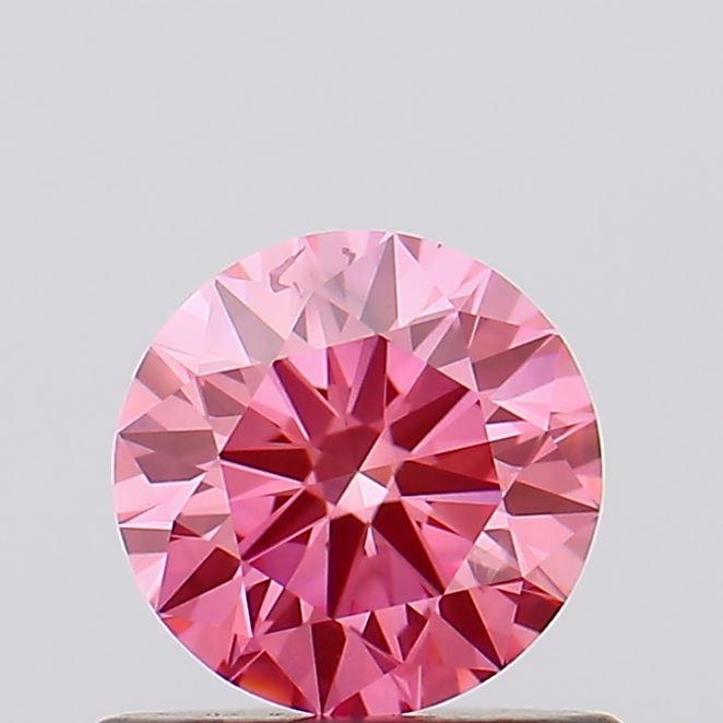 0.52 Ct. Fancy Vivid Pink Round Lab Grown Diamond
