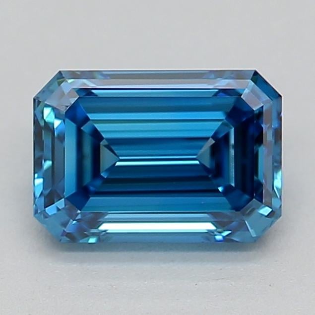 0.55 Ct. Fancy Vivid Blue Emerald Lab Grown Diamond