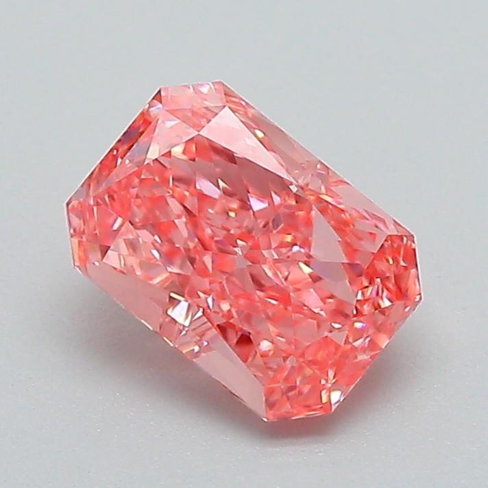 1.11 Ct. Fancy Vivid Pink Radiant Lab Grown Diamond