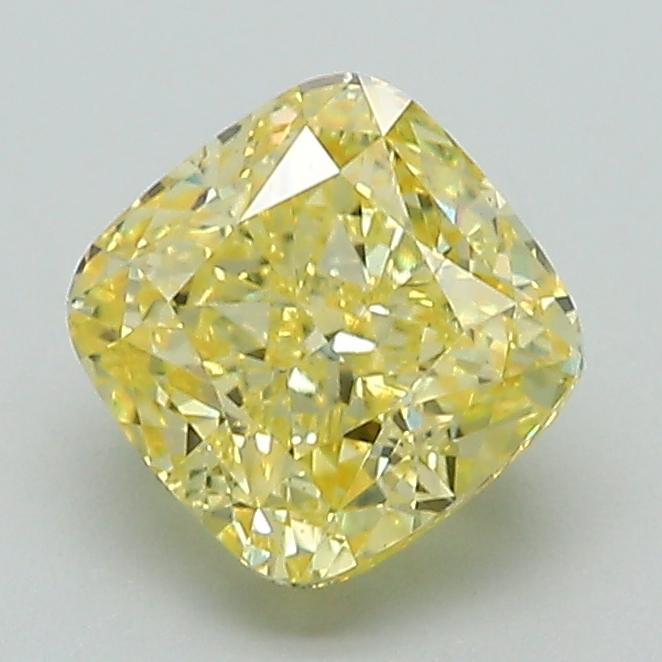 1.54 Ct. Fancy Intense Yellow Cushion Lab Grown Diamond