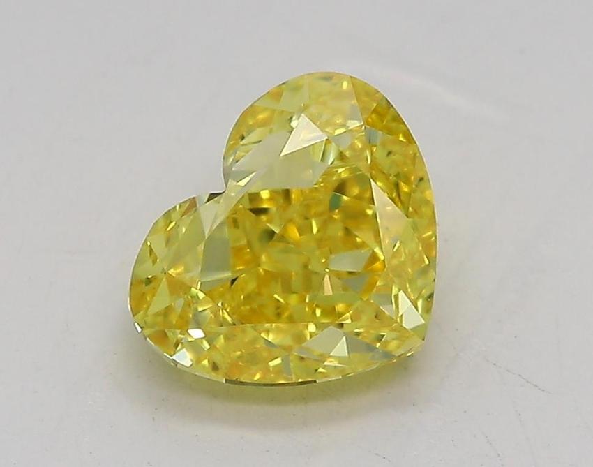 1.41 Ct. Fancy Vivid Yellow Heart Lab Grown Diamond