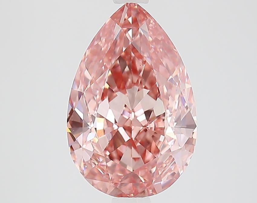 3.09 Ct. Fancy Vivid Pink Pear Lab Grown Diamond