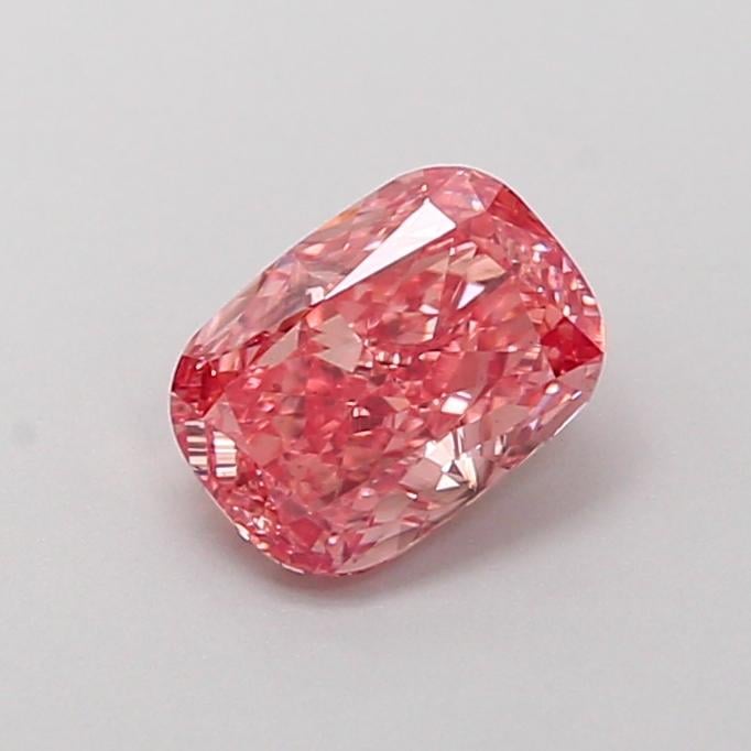 0.68 Ct. Fancy Vivid  Pink Cushion Lab Grown Diamond