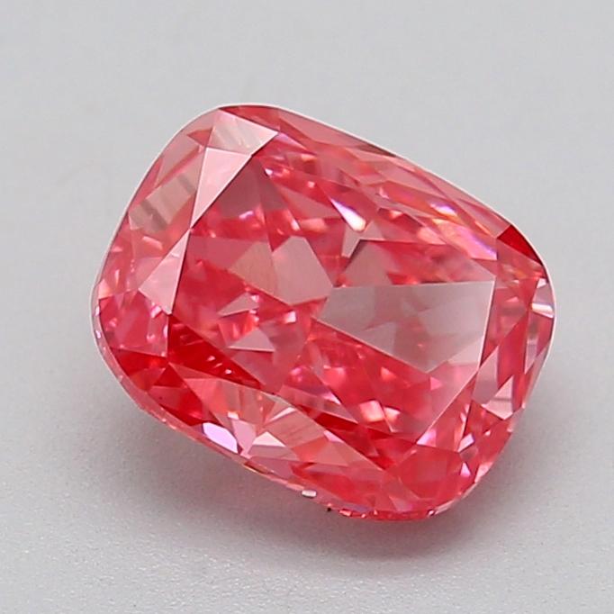 1.60 Ct. Fancy Vivid  Pink Cushion Lab Grown Diamond