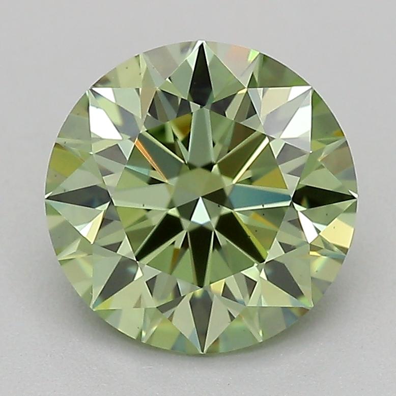 1.05 Ct. Fancy Vivid  Green Round Lab Grown Diamond